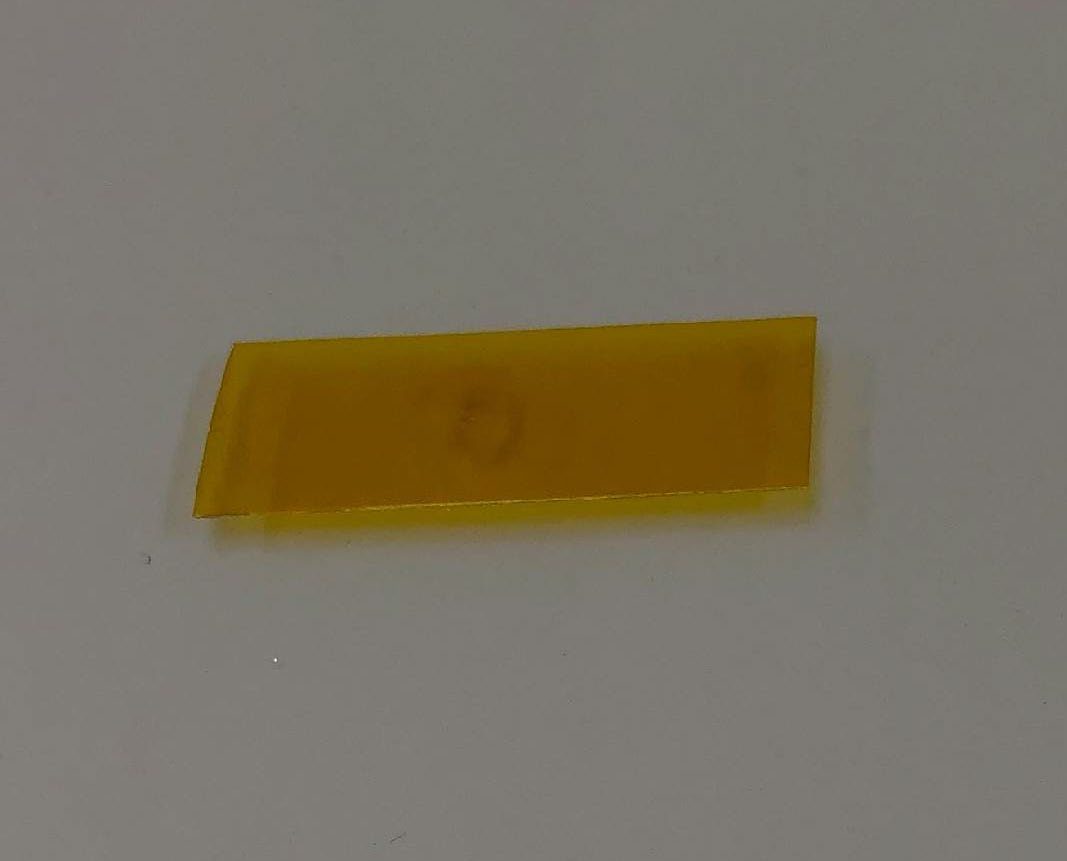 25 µm polyimide film sample before plasma ashing