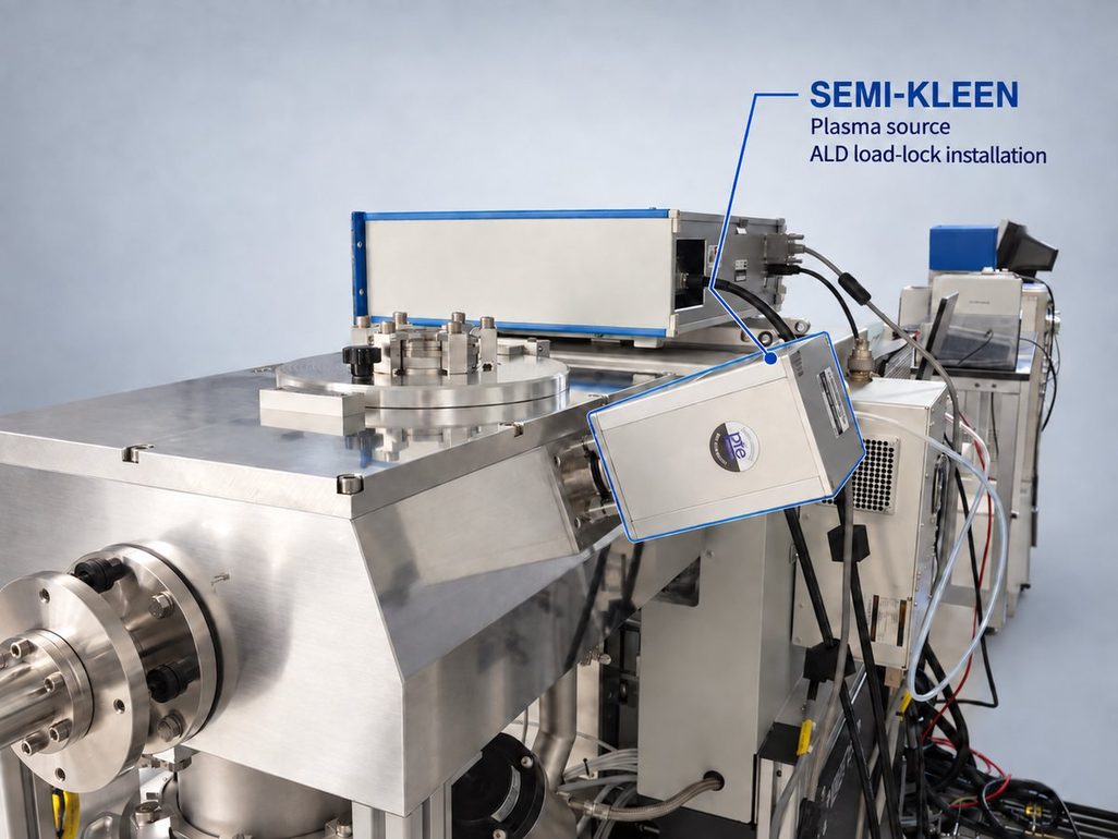 SEMI-KLEEN plasma cleaner installed on the load-lock of a Beneq TFS 200 ALD system